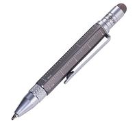 TROIKA DISTRUCTION LILIPUT - PIP25/TI - Bolígrafo multitarea (pequeño) - Regla en centímetros/pulgadas - Destornillador de estrella - Stylus (titanio) - TROIKA Original