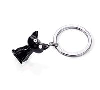 Troika Félix el Gato - KR16-22/BK - Llavero - Metal Fundido/Esmalte - Brillante - Cromado - Negro - Troika Original, Black, 3 cm, Llavero