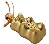 TROIKA HARIBO - Llavero de oso dorado (metal fundido), dorado, handlich, Llavero de oso de goma