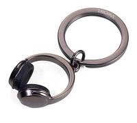 TROIKA Headphone KR17-07/GM - Llavero con Auriculares (Metal Fundido/Silicona, Tendencia: música, Escuchar, Color Gris