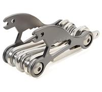Troika Herramienta multifunción para bicicleta fabricada en acero inoxidable con 18 funciones, color titanio, BTL15/TI
