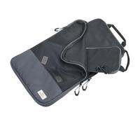 TROIKA Juego de bolsas de compresión de viaje Blue Cycle PACKING CUBES - 3 bolsas con cremallera para ahorrar espacio en el embalaje de ropa en maleta y mochila, plástico marino reciclado, gris oscuro