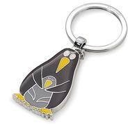 TROIKA KR21-07/CH - Llavero de pingüino y pingu (esmalte/metal, 8,2 x 3,5 x 0,5 cm), color plateado y negro