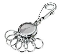 TROIKA KYR01-A138 - Llavero con mosquetón, 6 anillas desmontables, diseño elegante