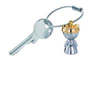 TROIKA Little Queen - Llavero reina, metal fundido, cromado brillante, con corona dorada