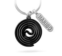 TROIKA Llavero con colgante de regaliz Haribo de metal y PVC en color plateado y negro, HB-K09/BK, plateado/negro, 9,5 cm, Moderno