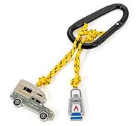 TROIKA Llavero de metal con remolque para caravana KR21-06/BK multicolor manejable