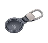TROIKA Llavero / funda protectora para Apple AirTag® Airtag Holder, con mosquetón para fijación flexible, orificio con cierre magnético, aluminio, color negro original, Negro , 8,5 x 3,7 x 0,9 cm