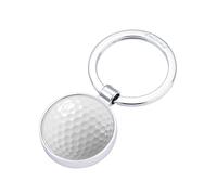 TROIKA llavero GOLF de metal fundido cromado; resistente y duradero, ideal para el día a día, la bolsa deportiva o como regalo para amantes del golf