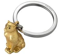 TROIKA Llavero Leopold con colgante de leopardo de metal dorado KR21-03/GO, dorado, 6,4cm, Moderno