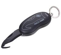 TROIKA Llavero Parcel Hawk - Hoja 12C27 Sandvik Acero - 420 Acero Inoxidable Plástico - Negro, Negro, 60 x 28 x 12 mm, Moderno