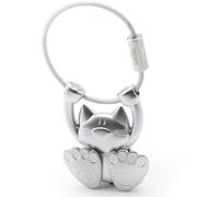 Llavero TROIKA gato "TABBY" gatito giratorio en un llavero - regalo de la suerte para los amantes de los gatos - metal fundido de alta calidad - con cierre giratorio seguro - embalaje de regalo