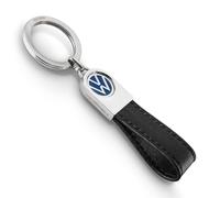 Troika Llavero VW Logo, lazo de piel - VW PIEL - piel - Negro, azul, plateado Original, Negro -, handy, Negro, handy