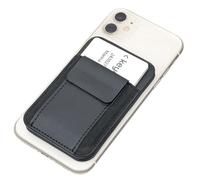 TROIKA MagSafe Cash Cards Key - Tarjetero para 2-5 tarjetas, fijación magnética para smartphone, función atril para smartphones, color negro original, antracita, 10 x 6,7 x 1,1 cm, Minimalista