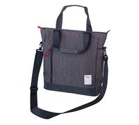 TROIKA Original BBG52/GY - Bolso bandolera para negocios, color liso, bolsillo con cremallera, 2 bolsillos laterales, 2 asas de transporte, correa para el hombro