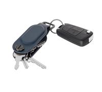 TROIKA Track & Find Key Organizer con Apple® Find My, localiza Llaves y Ampliable hasta 4; Polipiel y Metal Azul
