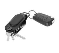 TROIKA Track & Find Key Organizer con Apple® Find My, localiza Llaves y Ampliable hasta 4; Polipiel y Metal Negro