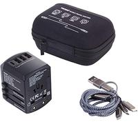 Troika TROIKA World Travel Adapter Equipaje- Equipaje de Mano, 26cm, Schwarz