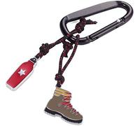 TROIKA Wanderfreund KR19-06/BK - Llavero con mosquetón, color plateado