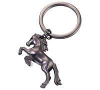 Troika Wild Horse KR21-02/GM - Llavero de Metal Fundido en Color Negro Mate, para los Amantes de los Coches rápidos (Mustang) y Caballos