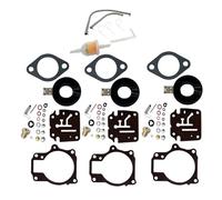 TROIOIUM Kit de reconstrucción de carburador for Motores fueraborda 398729, 396701, 392061, 18-7222 y 18-7042 de 18 a 75 HP (Juego de 3)