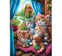 Trois chatons Dans la pièce Cosy Puzzle 1000 Piezas Cartón Grueso para Adultos Y Adolescentes Mitos Animal Planta Calmar La Mente Entretenimiento Casero Regalo Ideal 1000 PCS