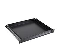 Trojan Pro 1U Sliding Rack Drawer | Diseño de Doble Uso Bandeja o Estante Corredizo, Montaje Delantero y Trasero, Profundidad 380mm, Acero, 1U