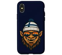 Troll de Finlandia con Gorro y Reflejo del Atardecer de la montaña Carcasa para iPhone X/XS