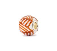 Trollbeads Abalorio de cristal con diseño gráfico tranquilo, hecho a mano, para pulseras de abalorios, regalo de joyería coleccionable para mujer