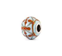 Trollbeads Abalorio de cristal Modern Heritage, hecho a mano