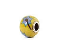 Trollbeads Abalorio de cristal retro hacia adelante | Abalorio de cristal hecho a mano para pulseras y collares