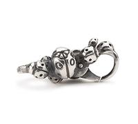 Trollbeads Cierre de plata con forma de mariquita., talla única, Plata, no GEM