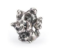 Trollbeads Colección otoñal Pfötchenliebe Silberbeads, talla única, Plata esterlina, No es una piedra preciosa
