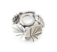 Trollbeads Colección Primavera Carpe Diem 2025 Cuentas de Plata Hecho a Mano (TAGBE-10286 Nenúfares en el rocío de la mañana)