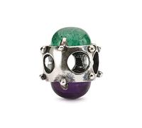 Trollbeads Cradle of Courage Sterling Silver Bead TAGBE-00284, talla única, Plata, Amatista Aventurina