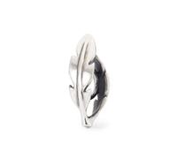 Trollbeads Cuenta de plata con diseño de hoja de plata de ley para pulsera, modelo TAGBE-10297