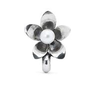 Trollbeads de Mujer Bead Anemone Spacer 925 Plata Perla Color Blanco - tagbe de 00214