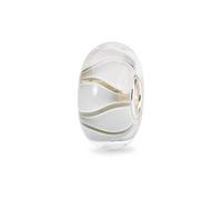 Trollbeads White Tulips TGLBE-10440 - Cuenta de Cristal, Talla única, Vidrio, No es una Piedra Preciosa