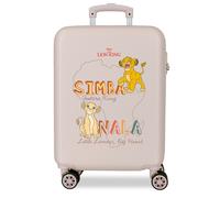 Joumma Disney Lion King Sun & Sabana Maleta de Cabina Beige 38x55x20 cm Rígida ABS Cierre de combinación Lateral 34L 2,6kg 4 Ruedas Dobles Equipaje de Mano