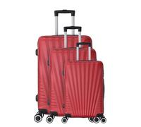 TROLLEY ADC - Juego de 3 Maletas de Viaje - Cabina 55x34x23cm, Mediana 65x41x26 cm y Grande 75x46x28 cm - 4 Ruedas Dobles Silenciosas - Manejables e Impermeables - Colección Elegance - Burdeos