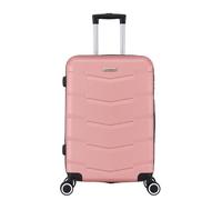 TROLLEY ADC Maleta de Cabina - 55x34x23 cm, 39 L Maleta de Viaje, ABS Ligero y Resistente, 4 Ruedas Dobles Silenciosas 360, Candado de Combinación - Colección Wall - Oro Rosa
