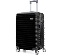 TROLLEY ADC Maleta de Cabina - 55x34x23 cm, 39 L Maleta de Viaje, ABS Ligero y Resistente, 4 Ruedas Dobles Silenciosas 360, Candado de Combinación - Colección Lana - Negro