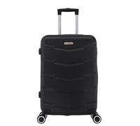 TROLLEY ADC - Maleta de Viaje Mediana 65x41x26 cm - Rígida, Ligera 3 Kg - 65 litros - 4 Ruedas Dobles Silenciosas - Manejable, Práctica e Impermeable - Colección Wall - Negro