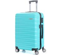 TROLLEY ADC Maleta Mediana - 65x41x26 cm, 65 L Maleta de Viaje, ABS Ligero y Resistente, 4 Ruedas Dobles Silenciosas 360, Candado de Combinación - Colección Lagoon Blue Lana