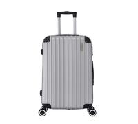 TROLLEY ADC Maleta Mediana - 65x41x26 cm, 65 L Maleta de Viaje, ABS Ligero y Resistente, 4 Ruedas Dobles Silenciosas 360, Candado de Combinación - Colección Corner - Gris Plata