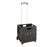 Well Home Trolley de aluminio con caja plegable Negro