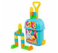 Trolley de Bloques Azul Molto. 20 Piezas Incluidas