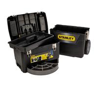 STANLEY Mobile Work Centre Toolbox, taller rodante 2 en 1 con unidades apilables y caja de herramientas extraíble, 1-93-968