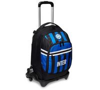 Trolley Jack-3WD Escuela F.C. Inter Nerblu con mochila desmontable By Seven + 7 bolígrafos a presión y llavero fútbol, multicolor, M, Clásico