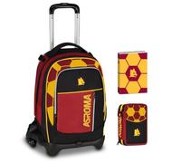 Trolley Jack-3WD Escuela Roma con mochila desmontable By Seven + Estuche 3 pisos completo + Diario 2026/2027